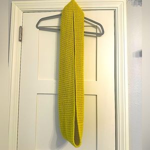 Yellow Knit Infinity Scarf